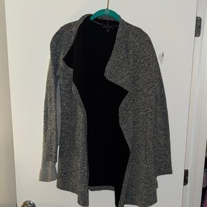 Gray Open Front Women's Sweater